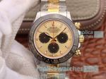 Swiss 4130 Replica Rolex Daytona Yellow Gold Dial 2-Tone Watch 40mm